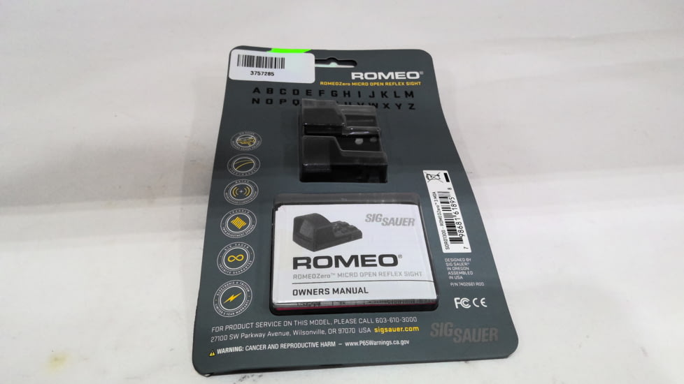 EDEMO SIG SAUER Romeo Zero 1x Red Dot Sight, 3 MOA for P365/P365XL, Black, Small, SOR01300, EDEMO15