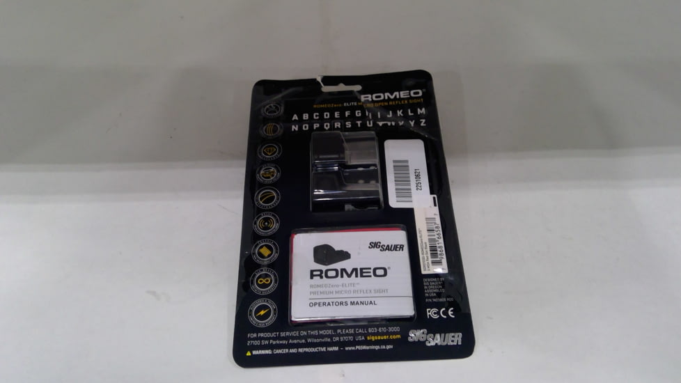 EDEMO SIG SAUER Romeo Zero Elite 1x24mm Reflex Sight, 3 MOA Red Dot, Black, SOR01030, EDEMO3