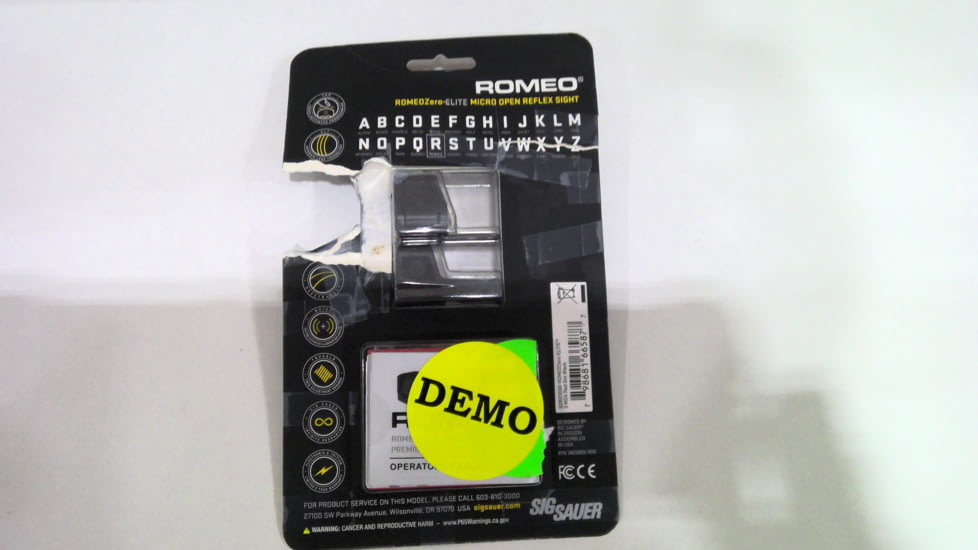 EDEMO SIG SAUER Romeo Zero Elite 1x24mm Reflex Sight, 3 MOA Red Dot, Black, SOR01030, EDEMO6