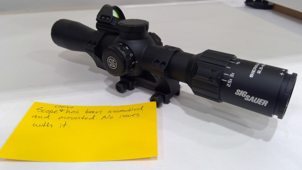 EDEMO SIG SAUER Sierra 3BDX2.5-8x32mm Rifle Scope 30mm Tube, Black, BDX-R1 Digital Reticle, MOA, Romeo1PRO 1x30 Reflex Sight Combo w/Alpha2 Scope Mounts, SOSBDX321R1, EDEMO2