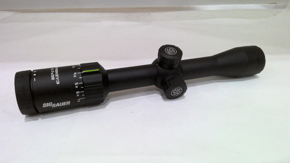 EDEMO SIG SAUER Whiskey3 2-7x32mm Rifle Scope 1 inch Tube, Second Focal Plane, Black, Quadplex Reticle, MOA, SOW32201, EDEMO1