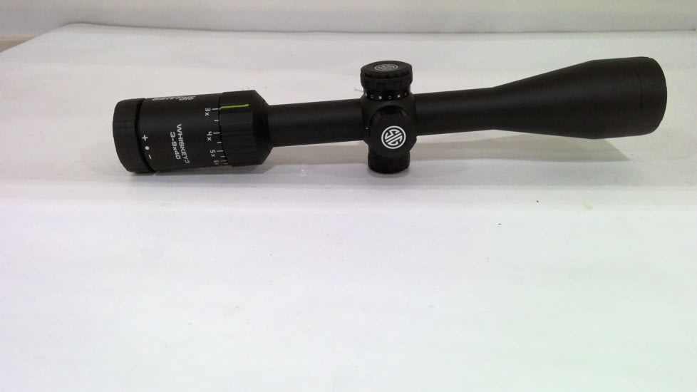 EDEMO SIG SAUER Whiskey3 3-9x40mm Rifle Scope 1 inch Tube, Second Focal Plane, Black, Hellfire Quadplex Illuminated Reticle, MOA, SOW33206, EDEMO1