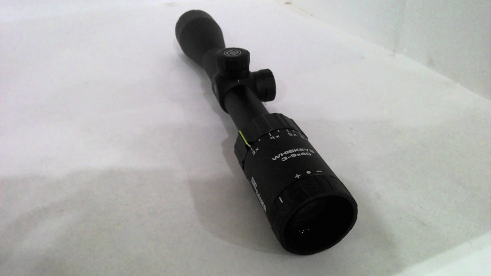 EDEMO SIG SAUER Whiskey3 3-9x40mm Rifle Scope 1 inch Tube, Second Focal Plane, Black, Quadplex Reticle, MOA, SOW33202, EDEMO2