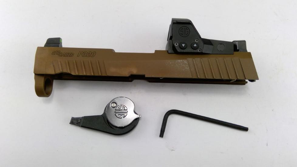 EDEMO SIG SAUER X Series 9 mm Slide Assembly P320 Pro w/ Romeo1PRO, SIG SAUER P320 Subcompact/P320 X-Compact, 6 MOA, 3.6in, Coyote Tan, 8900276, EDEMO1