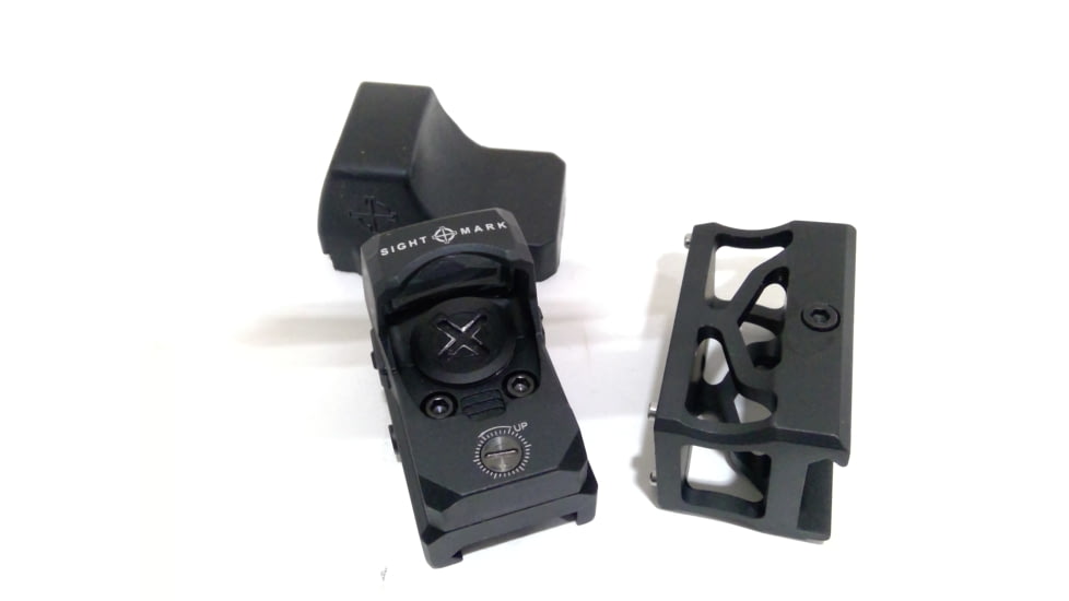 EDEMO SightMark 1x Mini Shot A-Spec Reflex Sight, Red Reticle, 2 MOA, 1 MOA, 25 yd, Black, SM26045, EDEMO1
