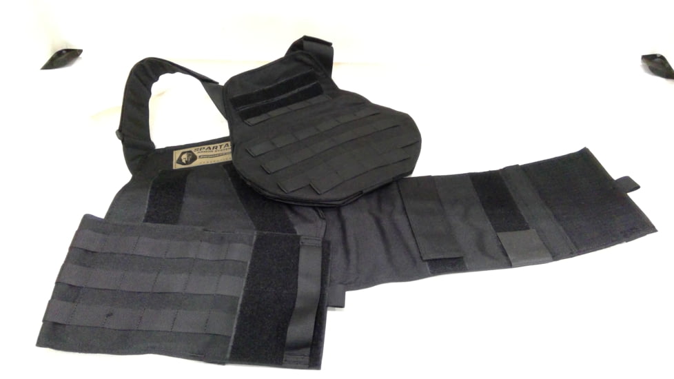 EDEMO Spartan Armor Systems AR550 Body Armor And Swimmers Cut Plate Carrier Package special, Black, Medium-Extra Large, AR5-SPW-BK-SPEC-KIT1, EDEMO1
