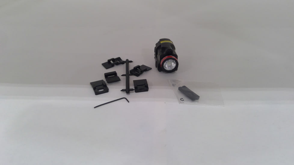 EDEMO Streamlight TLR-8 Rail Mounted Tactical C4 LED Weapon Light w/Laser Sight, CR123A, Green, 500 Lumens, Black, 69430, EDEMO1