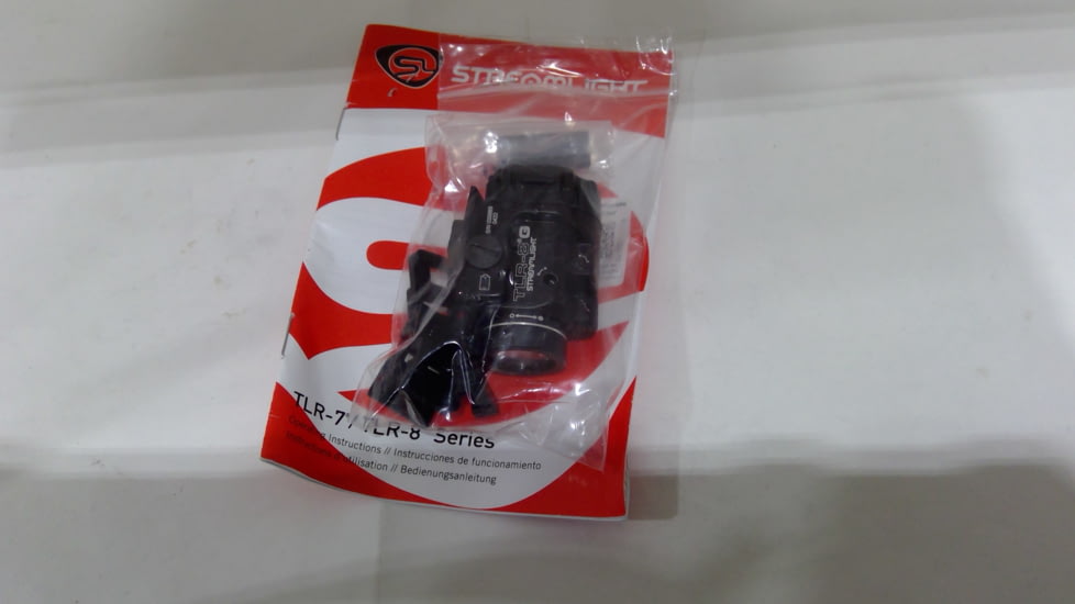 EDEMO Streamlight TLR-8 Rail Mounted Tactical C4 LED Weapon Light w/Laser Sight, CR123A, Green, 500 Lumens, Black, 69430, EDEMO2