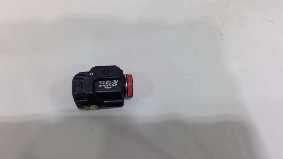 EDEMO Streamlight TLR-8 Rail Mounted Tactical C4 LED Weapon Light w/Laser Sight, CR123A, Red, 500 Lumens, Black, 69410, EDEMO2