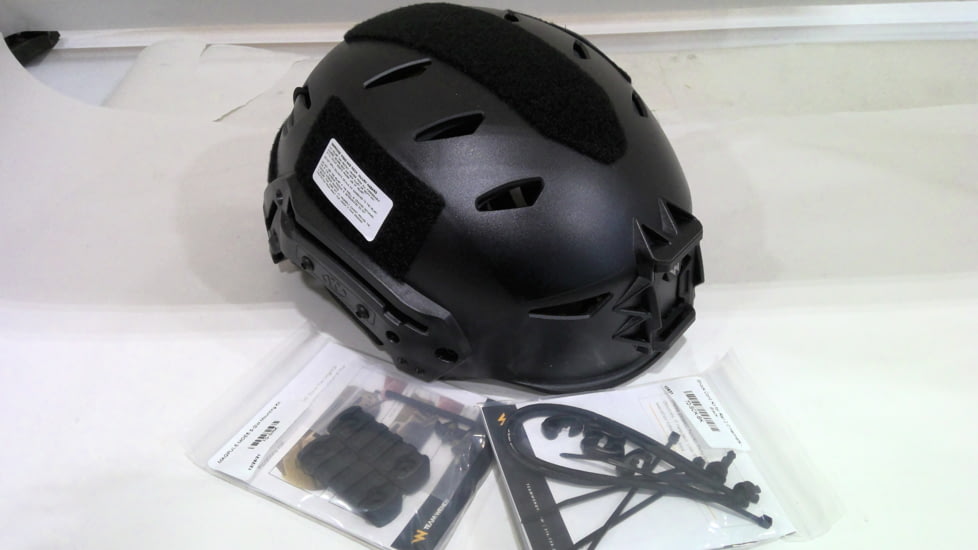 EDEMO Team Wendy LTP EXFIL Helmet with Shroud, Black, Medium/Large, 72-21S, EDEMO1