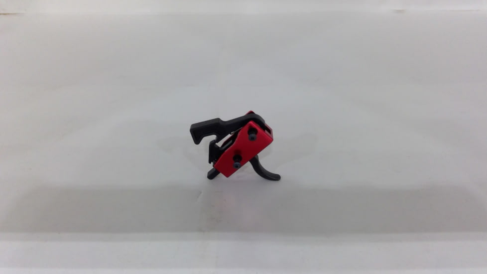 EDEMO TRYBE Defense Drop-In Trigger, AR-15, 3.5 - 5 lbs Pull, Curved, Anodized, Red, TRGCURAR15-RED, EDEMO1