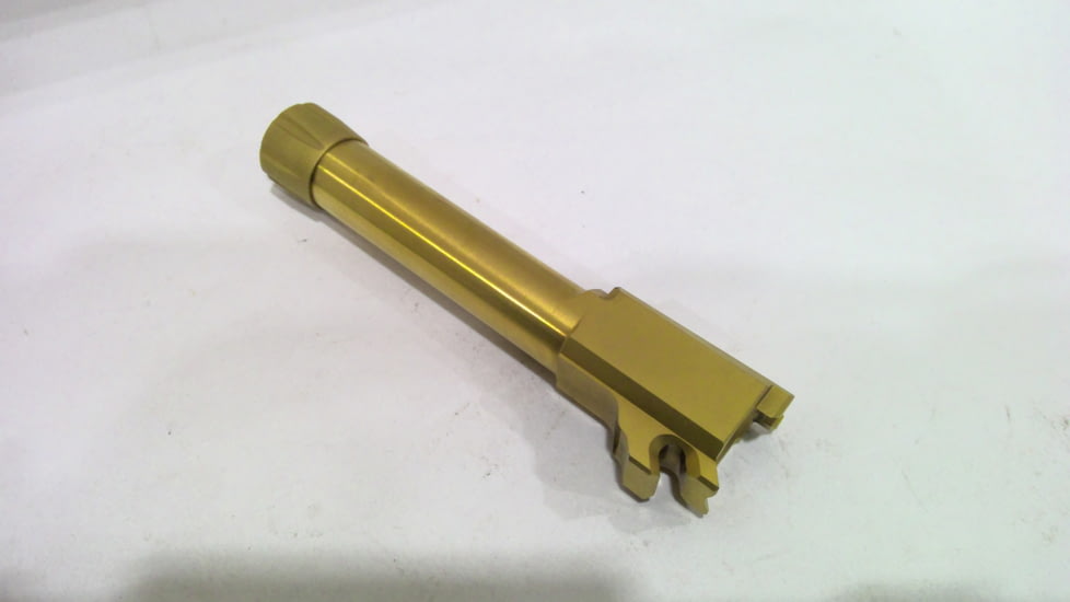 EDEMO TRYBE Defense Sig Sauer P365 Match Grade Threaded Pistol Barrel, Gold TIN, TPBSIG365V2-TIN-V2, EDEMO1