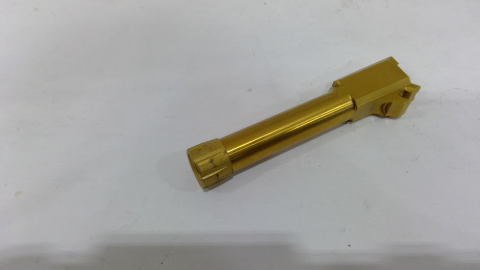 EDEMO TRYBE Defense Sig Sauer P365 Match Grade Threaded Pistol Barrel, Gold TIN, TPBSIG365V2-TIN-V2, EDEMO2