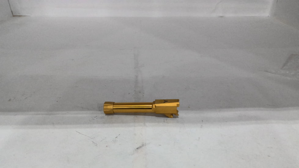 EDEMO TRYBE Defense Sig Sauer P365 Match Grade Threaded Pistol Barrel, Gold TIN, TPBSIG365V2-TIN-V2, EDEMO3
