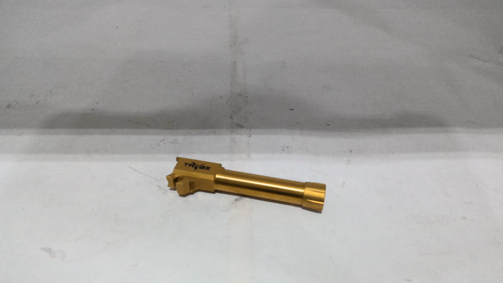 EDEMO TRYBE Defense Sig Sauer P365 Match Grade Threaded Pistol Barrel, Gold TIN, TPBSIG365V2-TIN-V2, EDEMO3