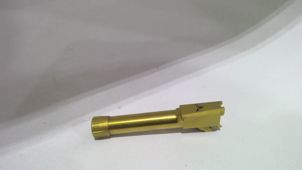 EDEMO TRYBE Defense Sig Sauer P365 Match Grade Threaded Pistol Barrel, Gold TIN, TPBSIG365V2-TIN-V2, EDEMO4