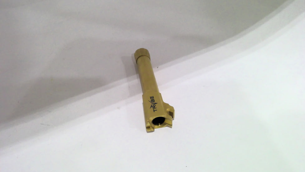 EDEMO TRYBE Defense Sig Sauer P365 Match Grade Threaded Pistol Barrel, Gold TIN, TPBSIG365V2-TIN-V2, EDEMO4