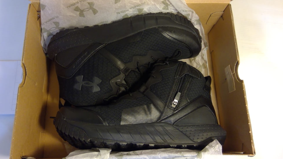 EDEMO Under Armour UA Micro G Valsetz Zip Mid Tactical Boot - Men's, Black, 12.5, 302374700112.5, EDEMO1