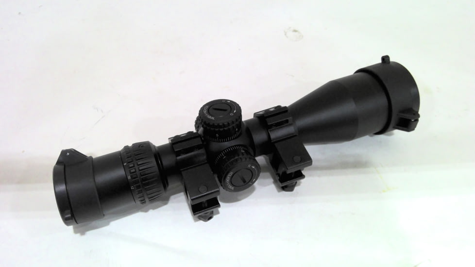 EDEMO Vector Optics Veyron Rifle Scope, 3-12x44mm, First Focal Plane, 30mm Tube, MPR-4 Non-Illuminated Reticle, 6061-T6, Black, SCFF-21, EDEMO2