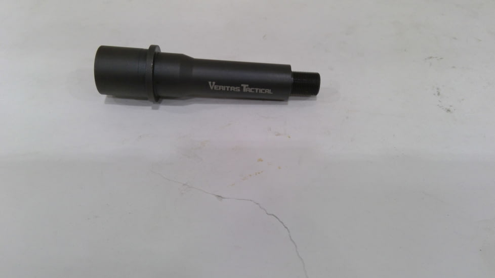 USED Veritas Tactical CMV AR 9mm Barrel, 4.5in, Medium Profile, 1/10 Twist, 1/2 x 28 Thread, Black Nitride, PCB-45-M4-9MM-10-N, EDEMO1, Used, Condition Fair, Scratches