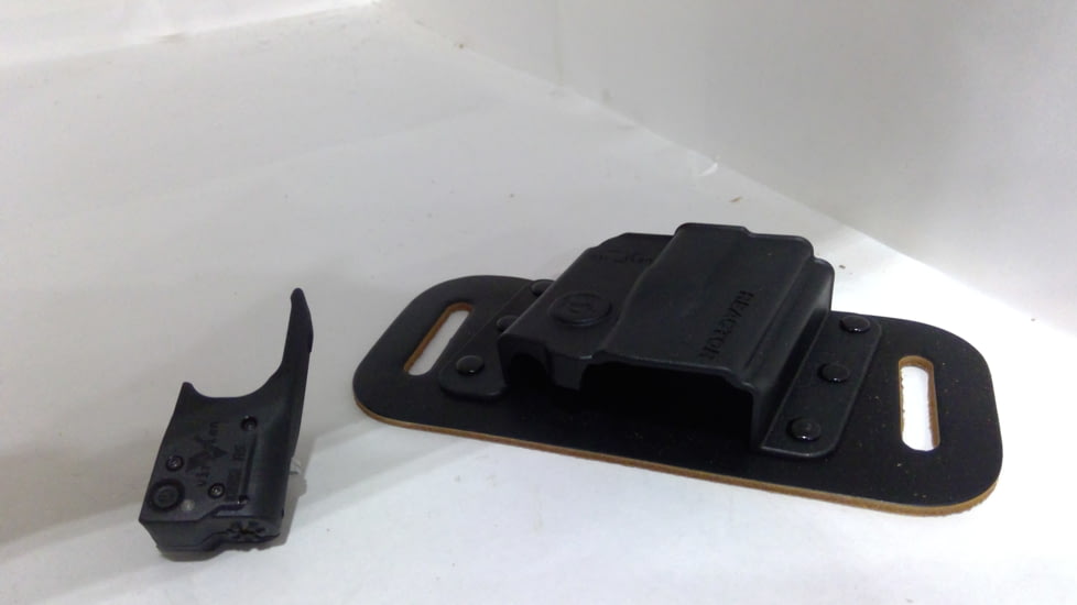 EDEMO Viridian Reactor 5 Red Laser Sight for Glock 19/23 featuring ECR, w/ Hybrid Belt Holster, Black, R5-R-G19/23, EDEMO1