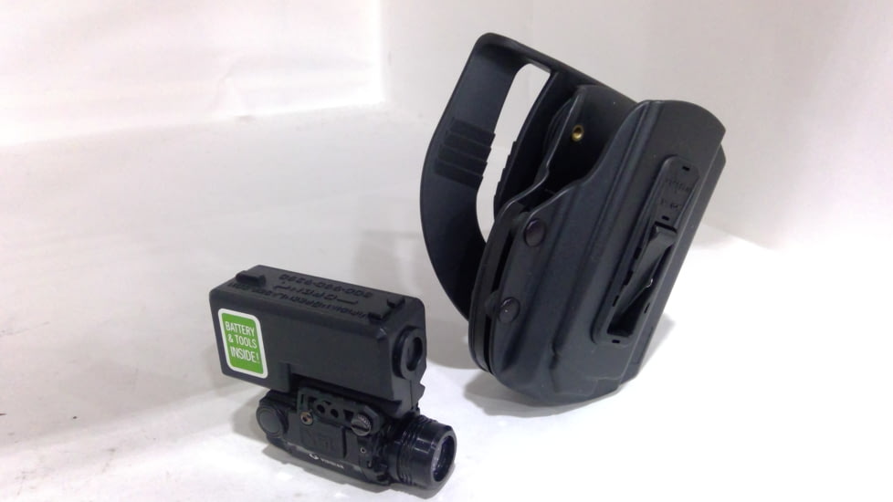 EDEMO Viridian X5L Universal Green Laser Sight, 178 Lumen Tactical Light w/TacLoc Holster, Glock 17/19/22/23, Black, X5L-PACK-X1, EDEMO1