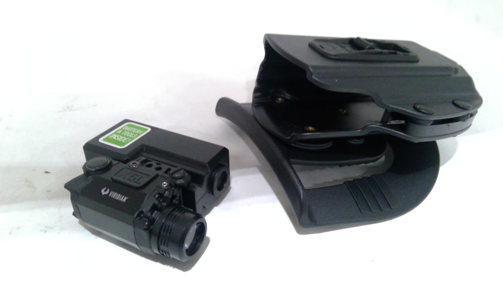 EDEMO Viridian X5L Universal Green Laser Sight, 178 Lumen Tactical Light w/TacLoc Holster, Springfield XD/XDM, Black, X5L-PACK-X3, EDEMO1