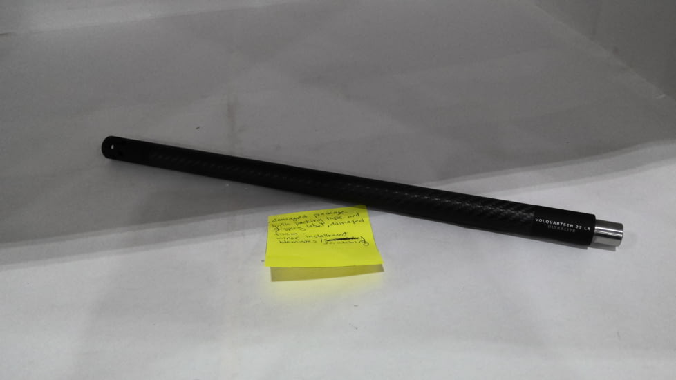 EDEMO Volquartsen Firearms 10/22 22 LR UltraLite Barrel with Aluminum Forward Blow Comp, Black Ends, VCULB-FB-BE, EDEMO1