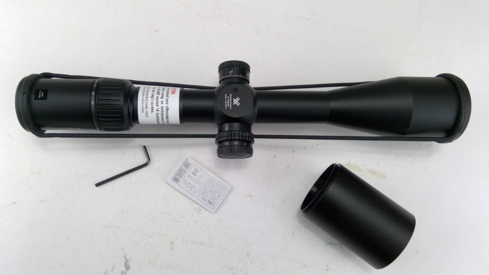 EDEMO Vortex Strike Eagle 4-24x50mm Rifle Scope, 30mm Tube, Second Focal Plane, EBR-4 MRAD Reticle, Black, SE-1824-2-OP, EDEMO1