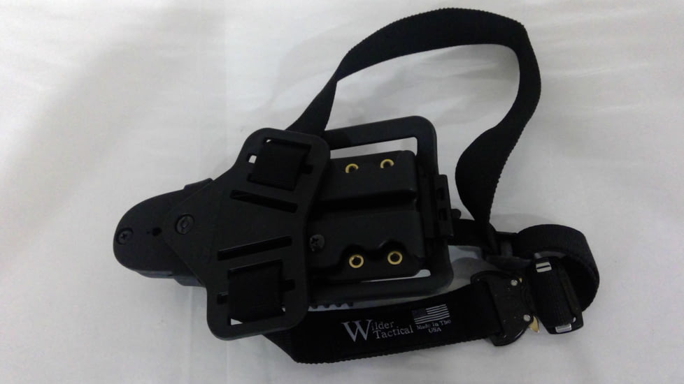 EDEMO Wilder Tactical Modified QUBL w/ 1in Leg Strap, Cobra FM Buckle, Black, MQUBLLSBK1FM, EDEMO1