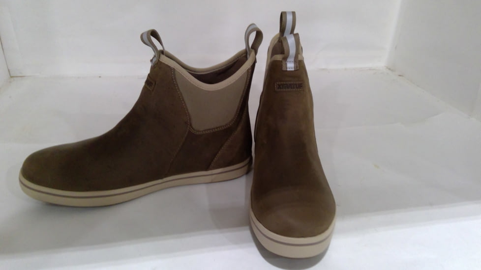 EDEMO Xtratuf Leather 6in Ankle Deck Boot - Men's, Taupe, 10.5, XAL-901-TAN-105, EDEMO1