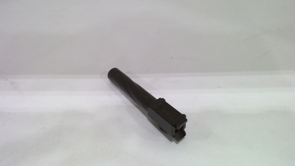 EDEMO Zaffiri Precision Glock 19 Gen 1-4 Flush and Crown Pistol Barrel, 9mm Caliber, 1-10 Twist, 416R Stainless Steel, Black Nitride, ZpBarG19FlushBlk, EDEMO1