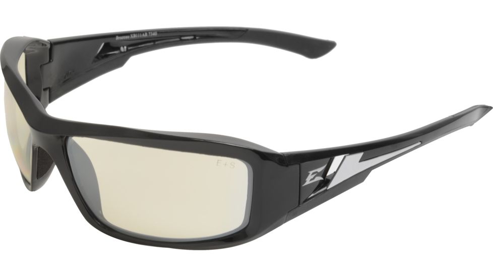 Edge Eyewear Brazeau Safety Glasses Black Frame Clear Anti Reflective Lens Xb111ar