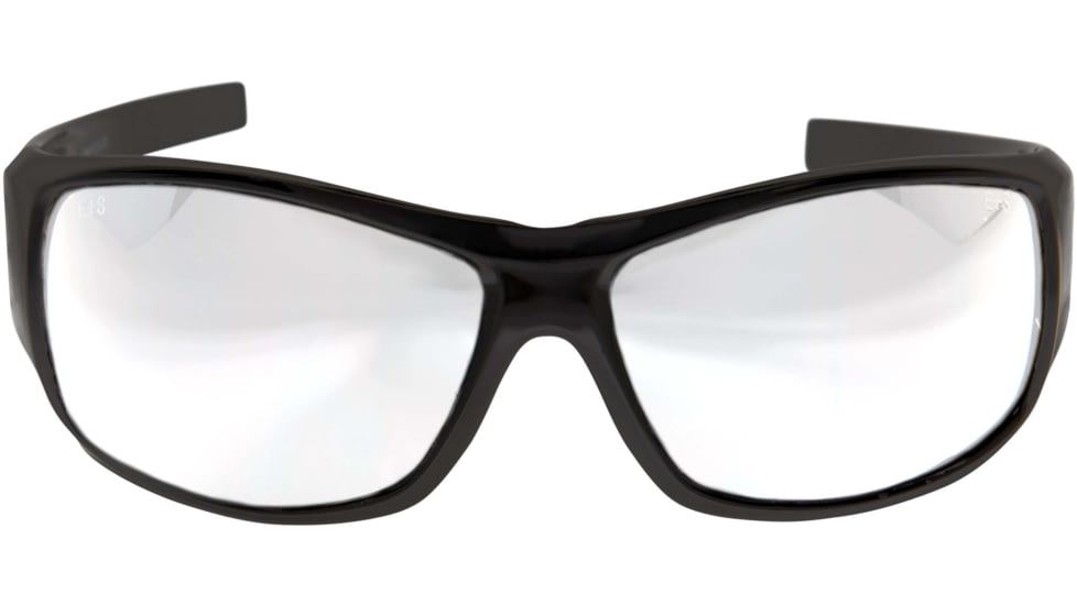 Edge Eyewear Caraz Torque Safety Glasses - Matte Black Frame with Red E Logo / Clear Lenses, One Size, HZ131