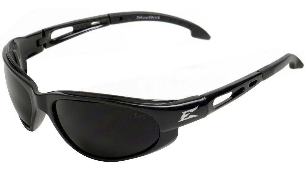 Edge Safety Dakura Safety Glasses Black Frame Smoke Vapor Shield Lens Sw116vs