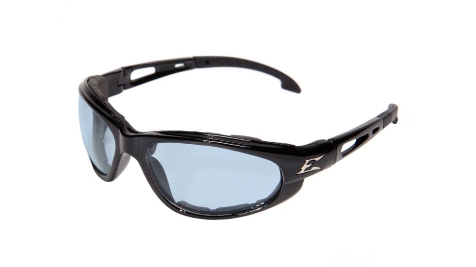 Edge Eyewear Dakura Sunglasses, Black Frame, Light Blue Vapor Shield Lenses, GSW113VS
