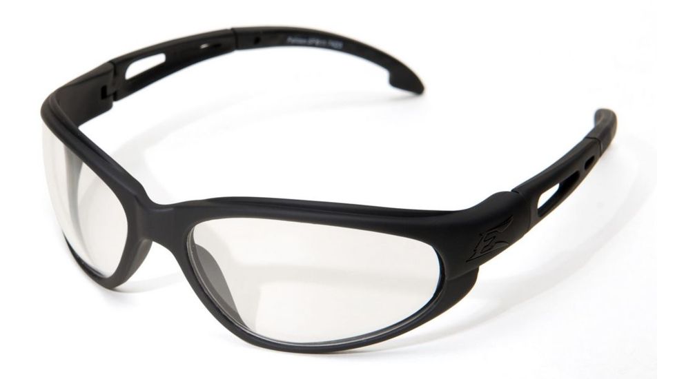 Edge Eyewear Falcon Safety Glasses - Black Frame, Clear Lens SF611