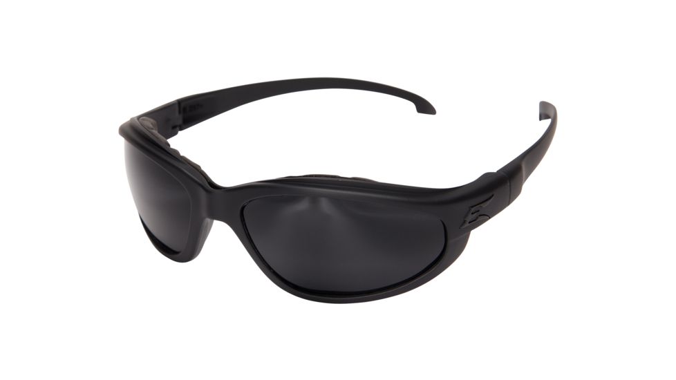 Edge Eyewear Falcon Thin Temple Sunglasses, Soft-Touch Matte Black Frame / G-15 Vapor Shield L, GSF61-G15-TT