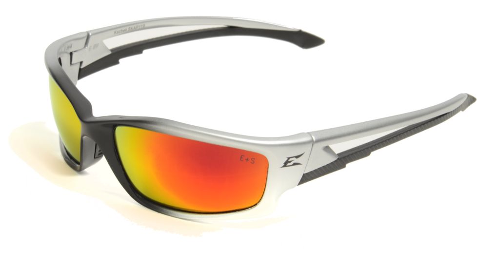 Edge Eyewear Kazbek - Black Frame, Aqua Precision Red Mirror Lens SKAP119