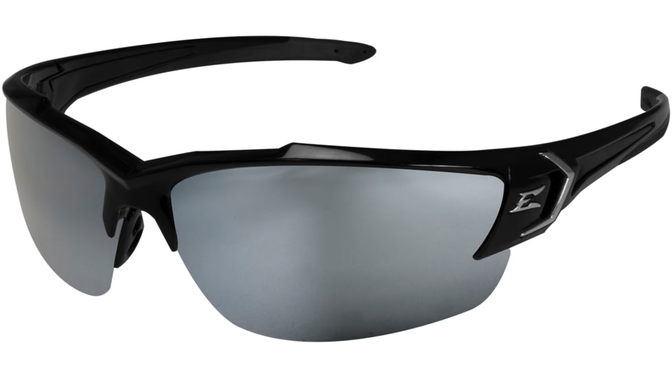 Edge Eyewear Khor G2 Safety Glasses - Black Frame / Silver Mirror Lenses, One Size, SDK117-G2