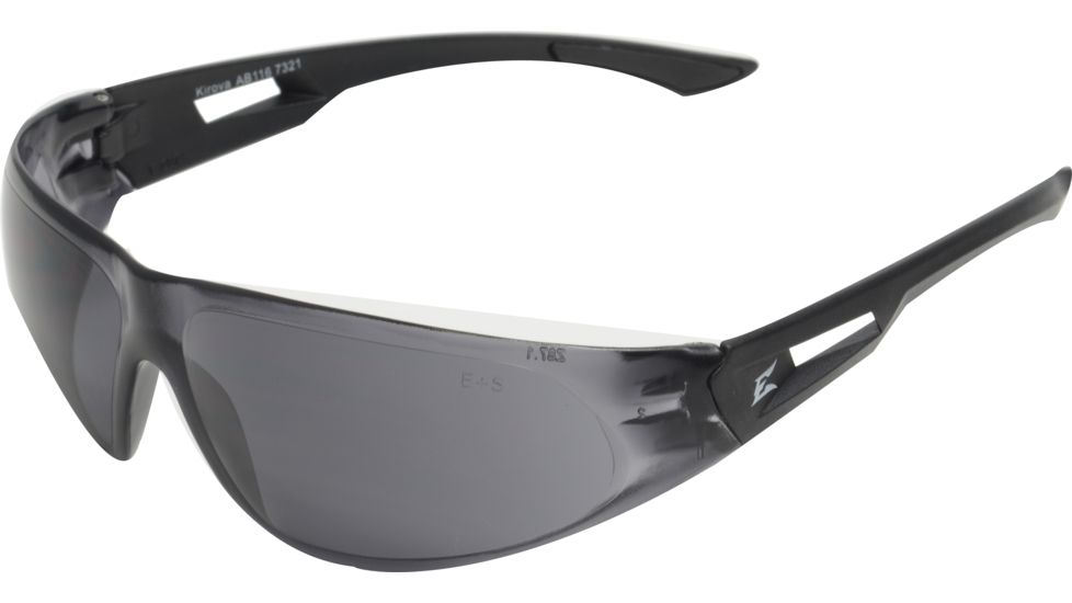 Edge Eyewear Kirova Safety Glasses Black Frame Smoke Lens Ab116