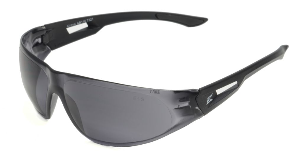 Edge Eyewear Kirova Safety Glasses - Black Frame, Smoke Lens AB116