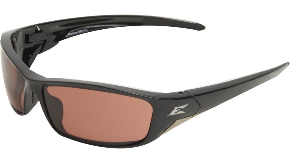 Edge Eyewear Reclus Safety Glasses Black Frame Copper Driving Lens Sr115