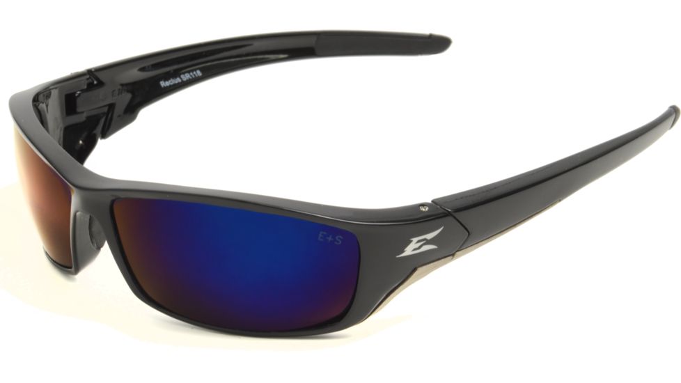 Edge Eyewear Reclus - Black Frame, Blue Mirror Lens SR118