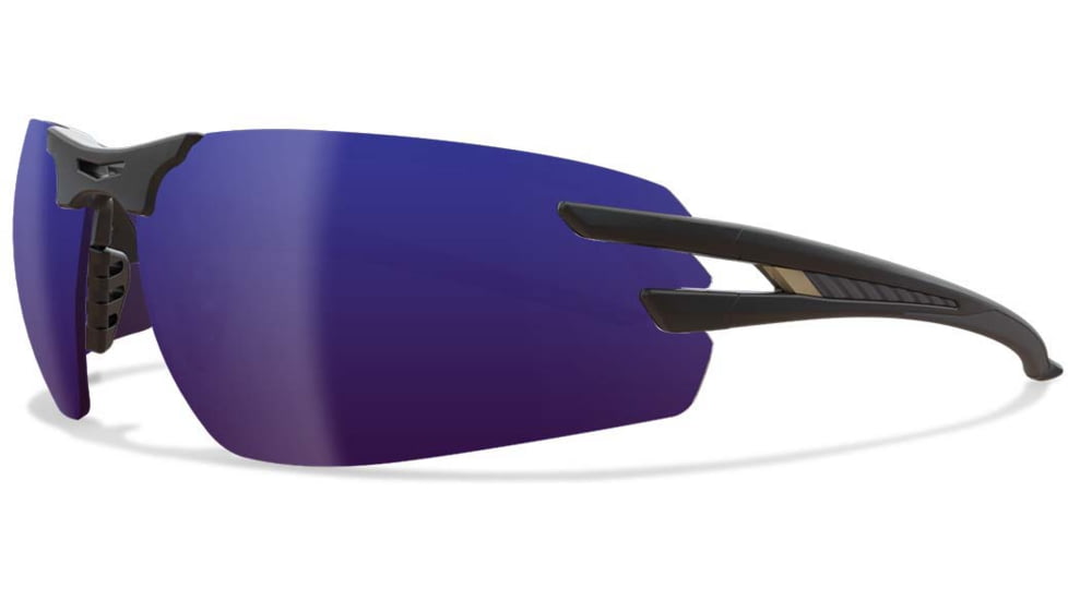 Edge Eyewear Salita - Black Frame / Blue Mirror Lenses, Black Frame, SL118