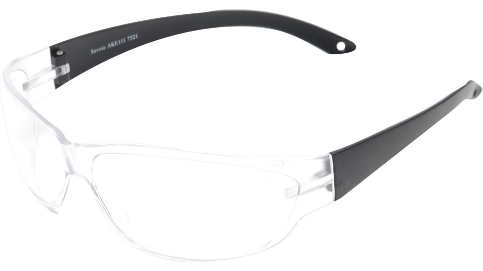 Edge Eyewear Savoia Safety Glasses Black Frame Clear Lens Ake111