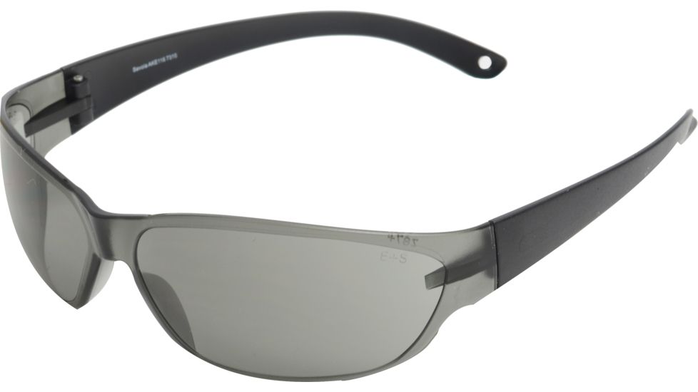 Edge Eyewear Savoia Safety Glasses Black Frame Smoke Lens Ake116