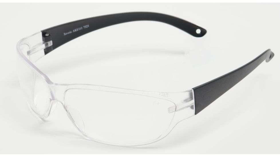 Edge Eyewear Savoia Safety Glasses - Black Frame, Clear Lens AKE111
