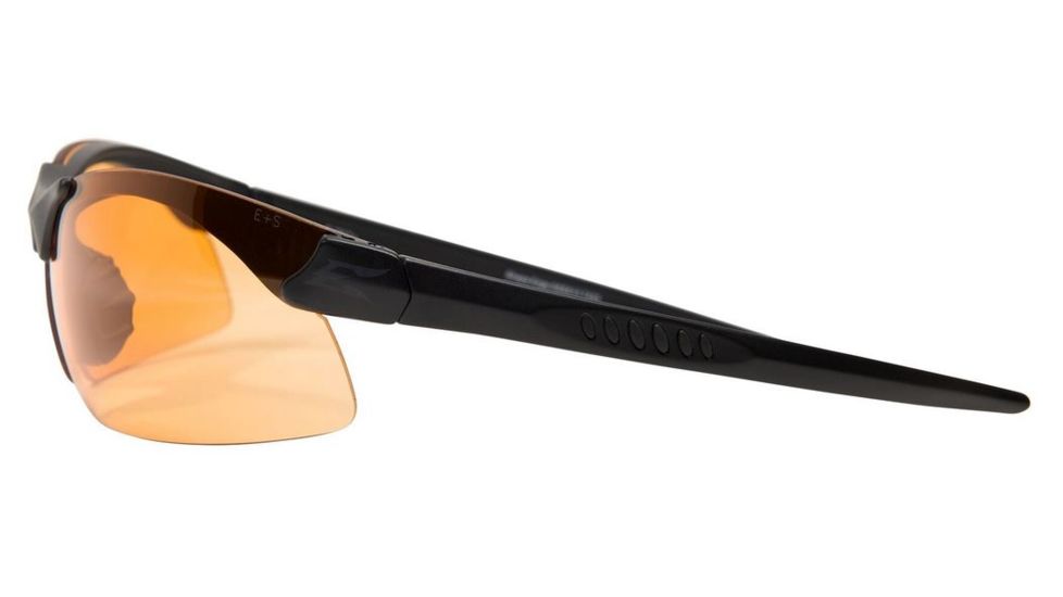 Edge Eyewear Sharp Edge Safety Glasses - Black Frame, Tiger's Eye Lens SSE610