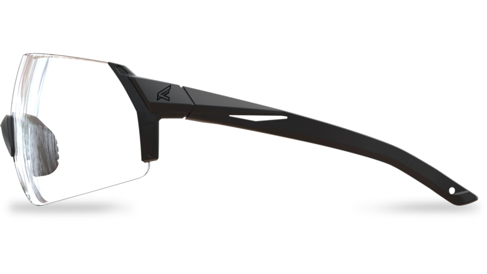 Edge Eyewear Urgent Fury Shooting Glasses, Black Frame, Clear Vapor Shield Lenses, Standard, UF11VS